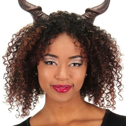 Small Dark Brown Beast Horns- worn by woman