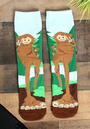 Bigfoot Adult Socks- laid flat front view