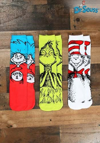 Dr. Seuss- 3 Pair Crew Sock Set