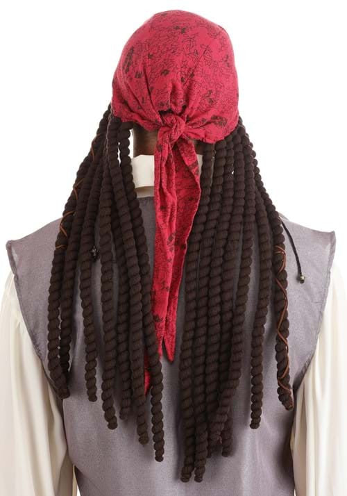 Pirates of the Caribbean-Jack Sparrow Bandana with Dreads- worn by model back view