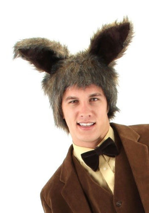 Alice in Wonderland- March Hare Hat- worn by male model close up