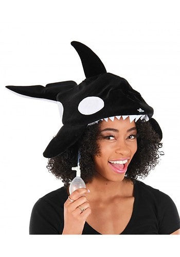 Orca Sprazy Toy Hat- worn by model