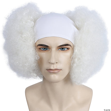 Bald Curly Clown Wig- white