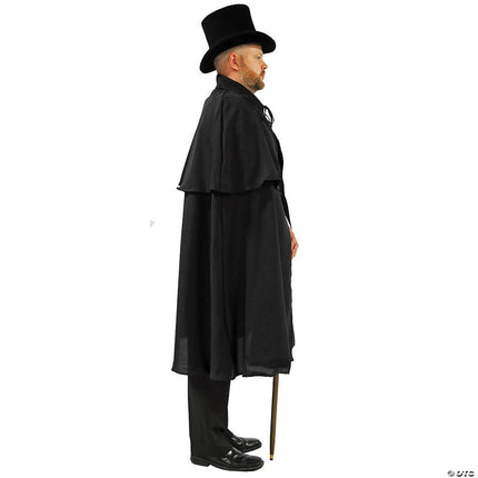 Adult Black Dickens Cape- side view