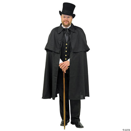 Adult Black Dickens Cape- front view