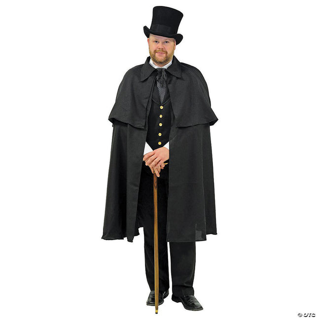 Adult Black Dickens Cape- front view