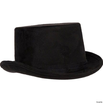 Faux Suede Top Hat- black
