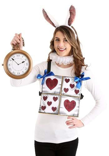 Alice in Wonderland- White Rabbit Costume Kit- worn by female model front view