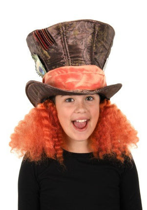Alice in Wonderland- Child Mad Hatter Hat with Hair- worn by child model
