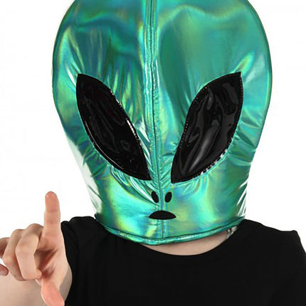 Plush Alien Hat/Mask- worn by model