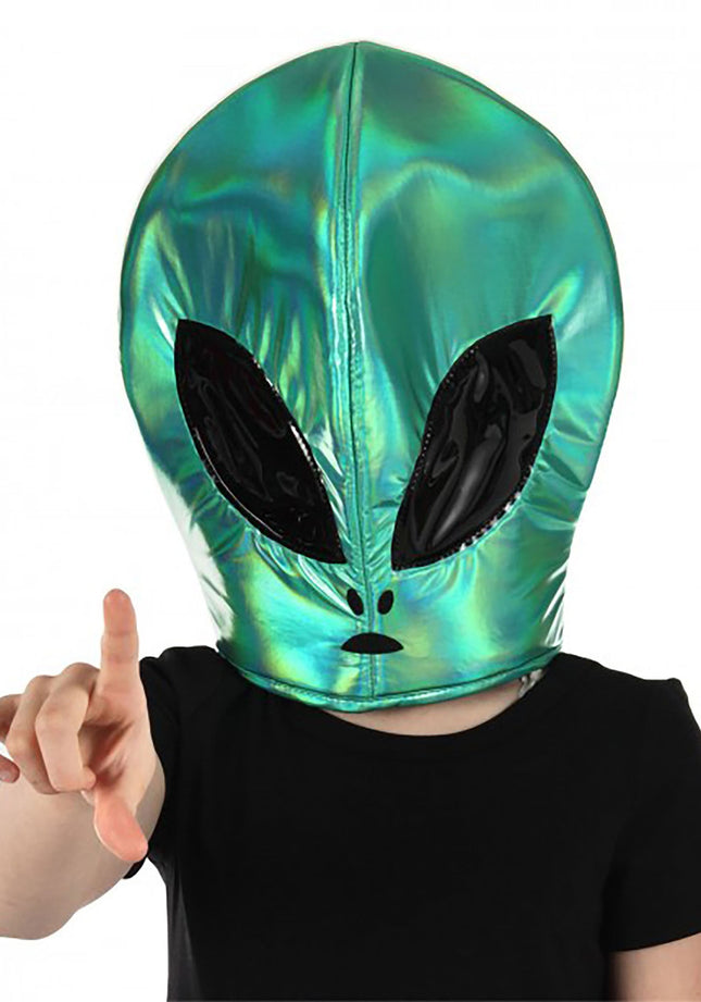 Plush Alien Hat/Mask- worn by model