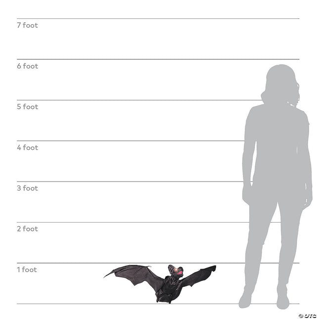 Animated Flying Bat- size comparison