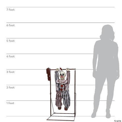 Animated Tumbling Clown Doll- size comparison