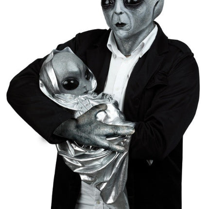 Area 51 Alien Baby Prop/ Puppet- held by model