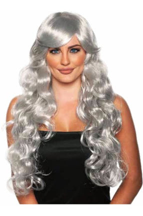 Long Curly Wigs- silver