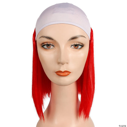 Clown Straight Bald Wigs- red