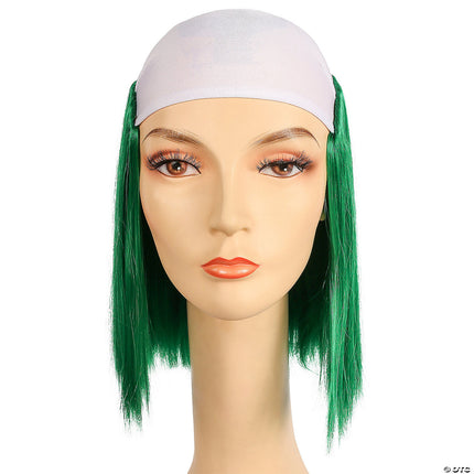 Clown Straight Bald Wigs- dark green