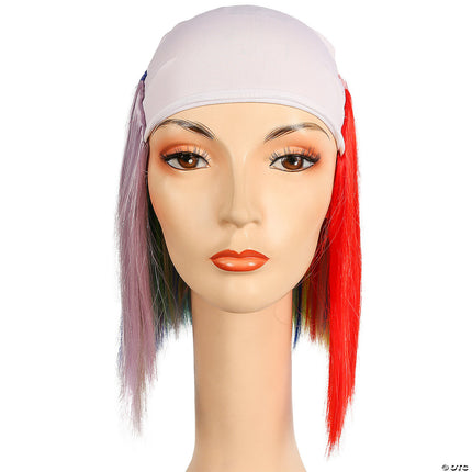 Clown Straight Bald Wigs- rainbow