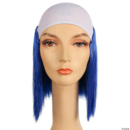 Clown Straight Bald Wigs- royal blue