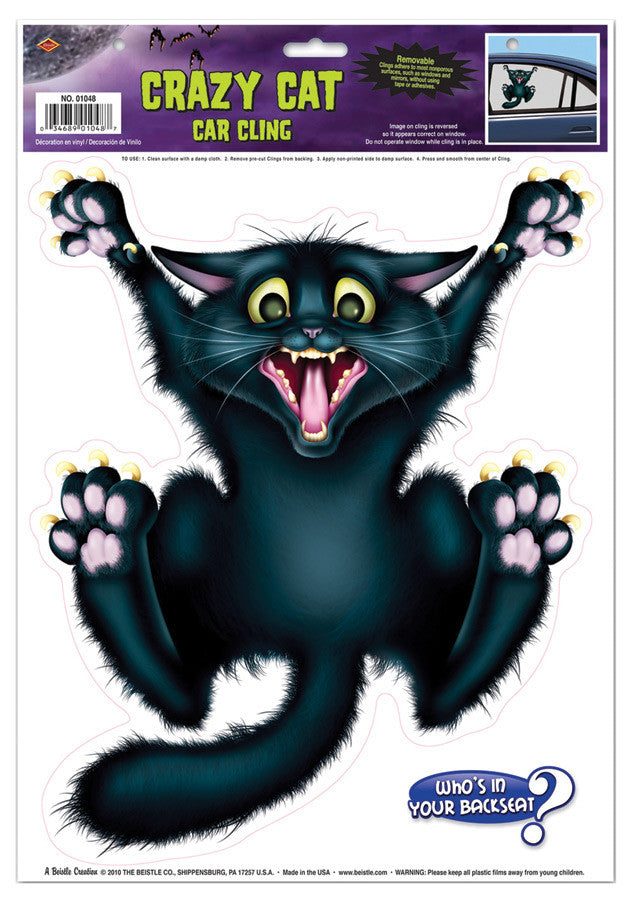 CRAZY CAT CAR CLING