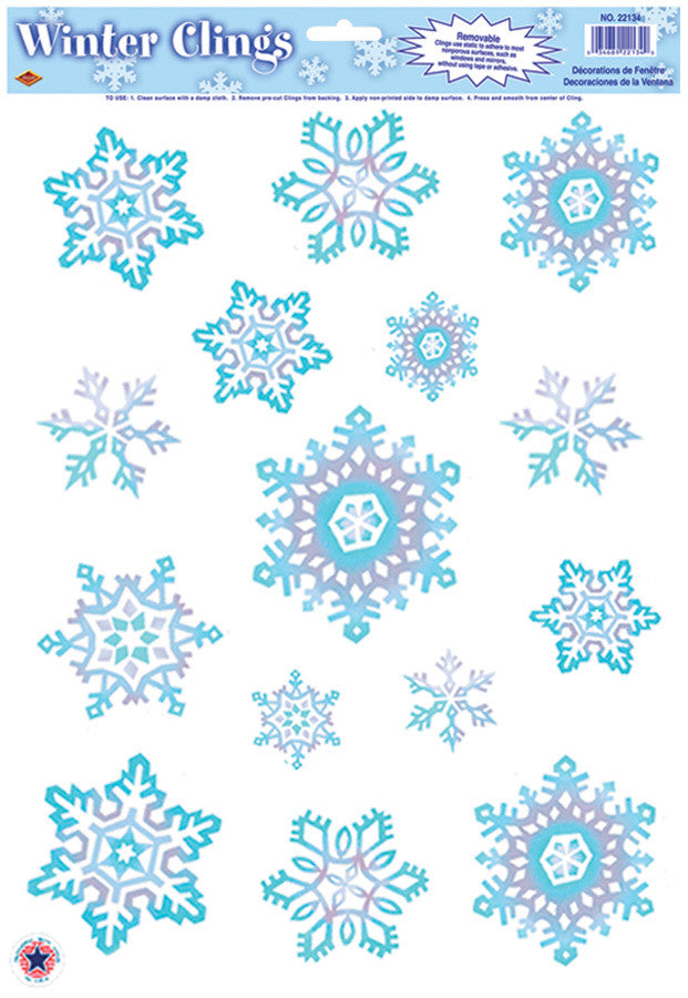 CRYSTAL SNOWFLAKE CLINGS
