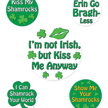 ST PATRICKS FUNNY PARTY BUTTON