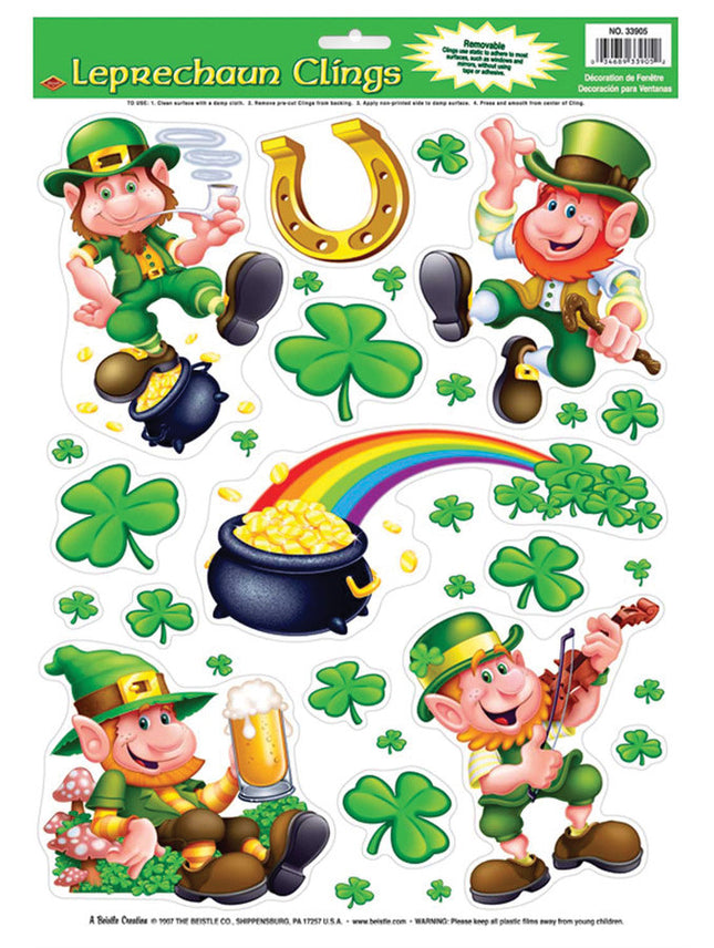 LEPRECHAUN SHAMROCK CLINGS