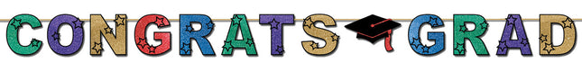 Glittered Congrats Grad Streamer