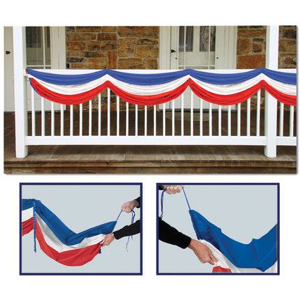 PATRIOTIC FABRIC BUNTING