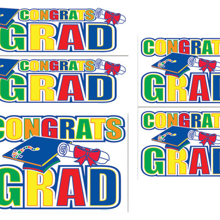 CONGRATS GRAD AUTO-CLINGS