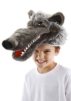 Big Bad Wolf Plush Hat- worn by child model