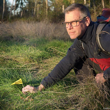 Bigfoot Research Kit- putting evidence marker down