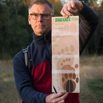 Bigfoot Research Kit- holding foot size comparison