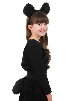 Black Bear Ears & Tail Kit- worn by child model