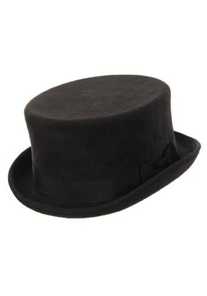 Black John Bull Top Hat- front view