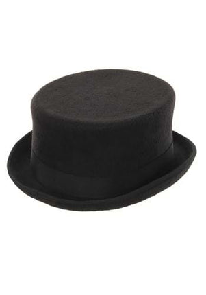Black John Bull Top Hat- top view