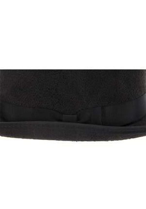 Black John Bull Top Hat- close up brim view