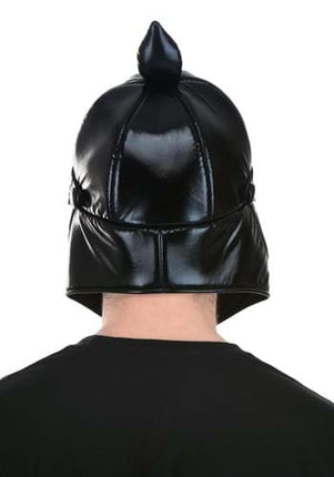 Black Knight Plush Helmet- worn by model back view