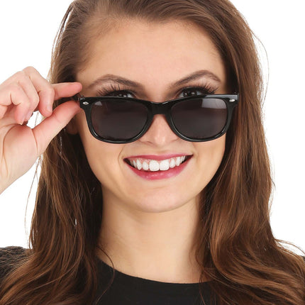 Black Blues Glasses- worn by female model