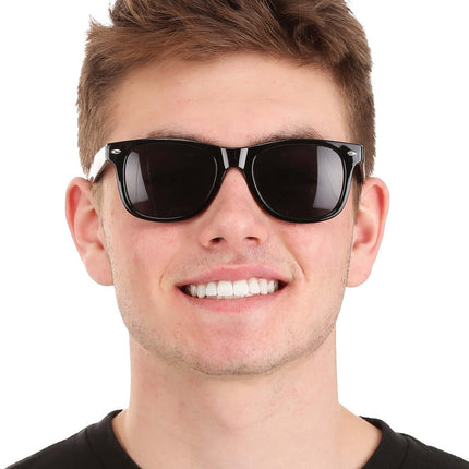 Black Blues Glasses- worn by male model
