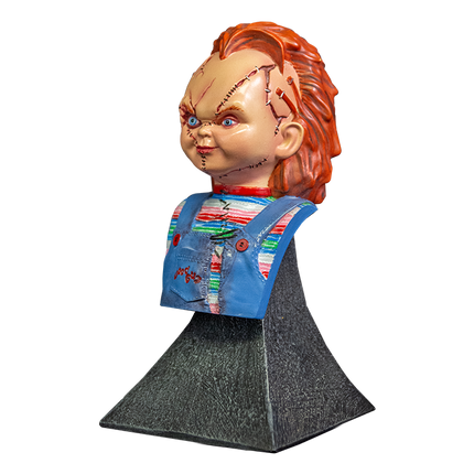 Left-side view of Chucky Mini Bust