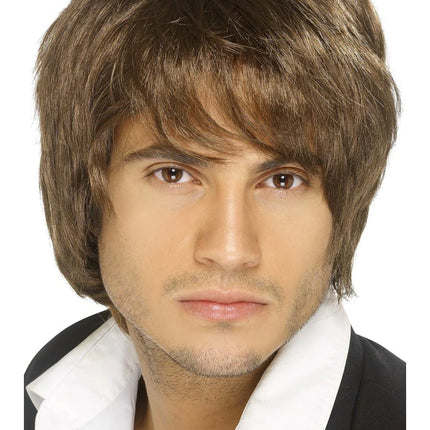 Brown Boy Band Wig