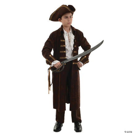 Boy's Brown Pirate Captain Costume