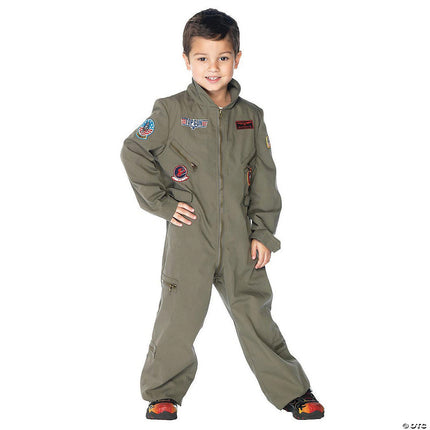 Kid's Top Gun Flight Suit Costume- front view