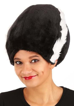Bride of Frankenstein Plush Hat- worn by model front view