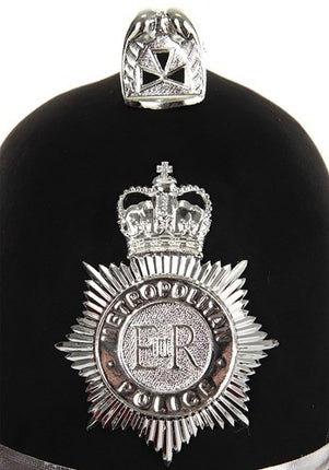 British Bobby Helmet- front view up close