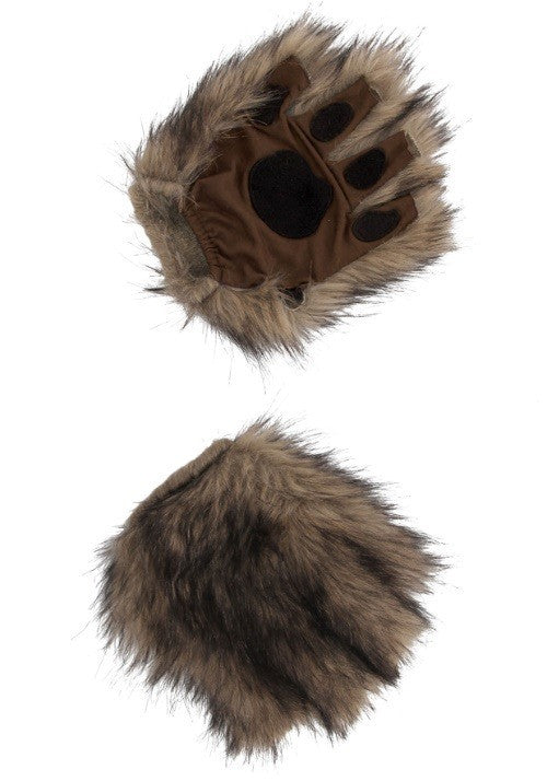 Brown Fingerless Paws Gloves