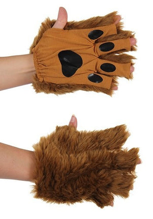 Brown Fingerless Paws- worn by model