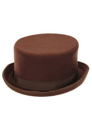 Brown John Bull Top Hat- top view