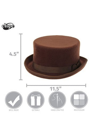 Brown John Bull Top Hat- measurements